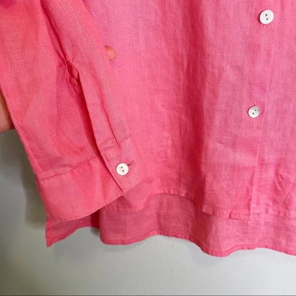 NWT J.JILL linen essential button down - Picture 5 of 8